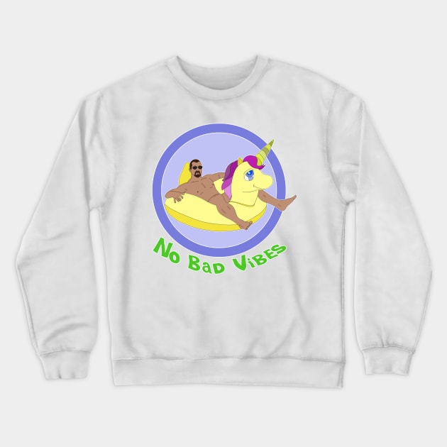 No Bad Vibes Crewneck Sweatshirt by DiegoCarvalho